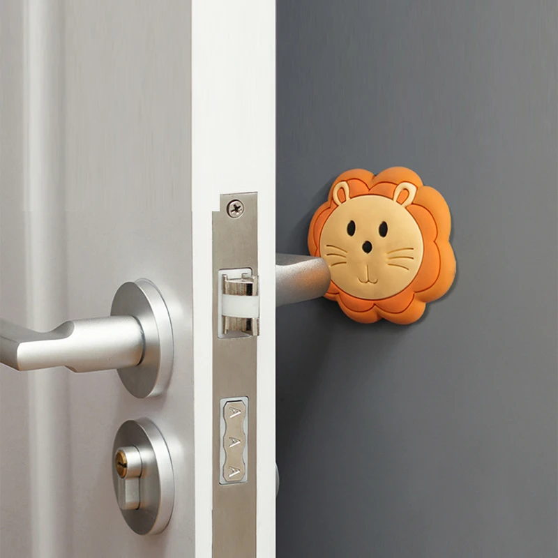 Cartoon Silicone Door Handle Anti-Collision Mat Household Soft Rubber Protection Sticker Wall Thickening Bump Proof Decal