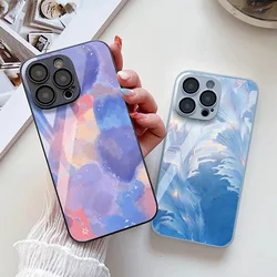 Tempered Glass Phone Case For Samsung S24 Ultra A54 5G Funda A53 A52S S23 S22 S21 S20 Pro Plus FE A12 A13 A14 A33 A32 A51 Covers