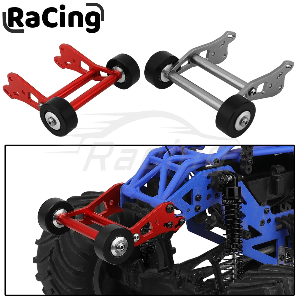 1pc Metal Adjustable Wheelie Bar Anti Roll Wheel for 1/18 Losi Mini LMT 4WD Solid Axle RC Monster Truck Upgrade Parts