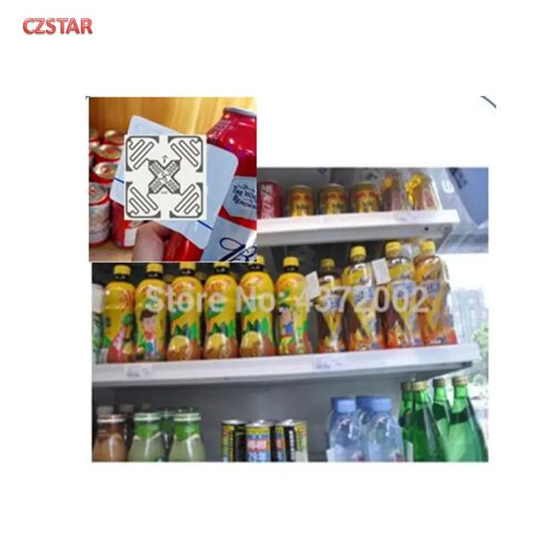 100pcs RFID Smart supermarket systems 3D antenna square uhf rfid tags label sticker 50*50mm impinj monza 4E chip