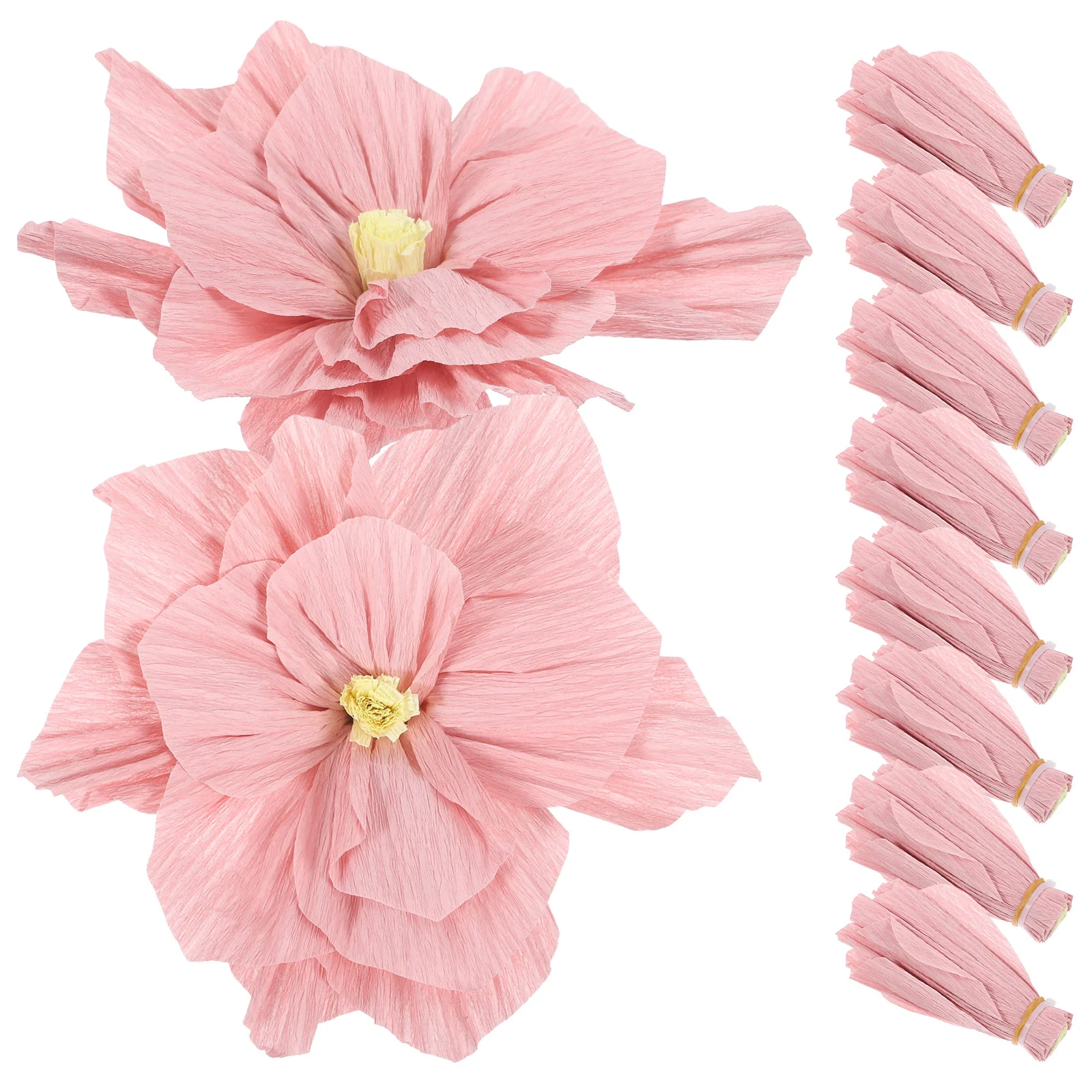 10 Pcs Crepe Paper Bouquet Flower Decorations for Party Craft Adorn Flowers Hanging Large