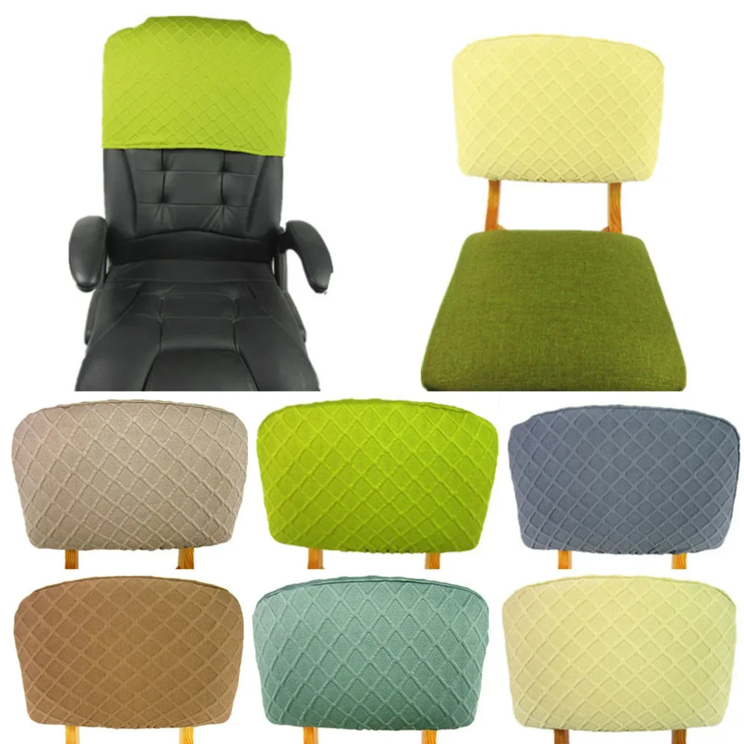 Chair Back Cover  Pillow Cover Backrest Slipcover Chair Backrest Cover Chair Back Protection Elastic Dust-proof Solid Color