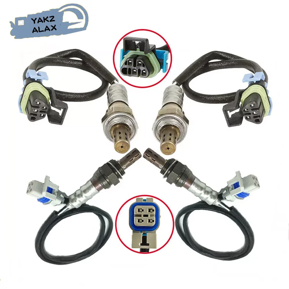 4Pcs Upstream Downstream Oxygen Sensor for 2003 2004 2005 2006 Hummer H2 GMC Sierra 1500 6.0L V8 Front Rear Lambda Auto Parts