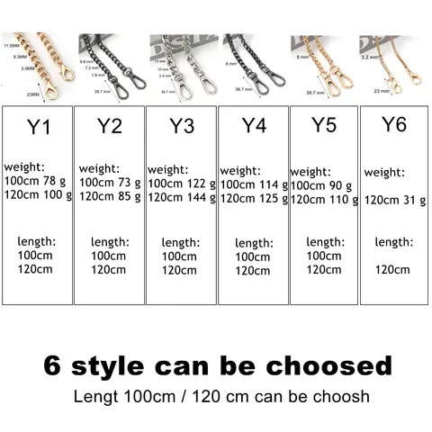 100/120 सेमी धातु एल्यूमीनियम बैग चेन प्रतिस्थापन भागों सहायक उपकरण हाथ के लिए-महिलाओं के कंधे हैंडबैग DIY हस्तनिर्मित वियोज्य पट्टियाँ 10 best sales हैंडबैग का पट्टा - №8