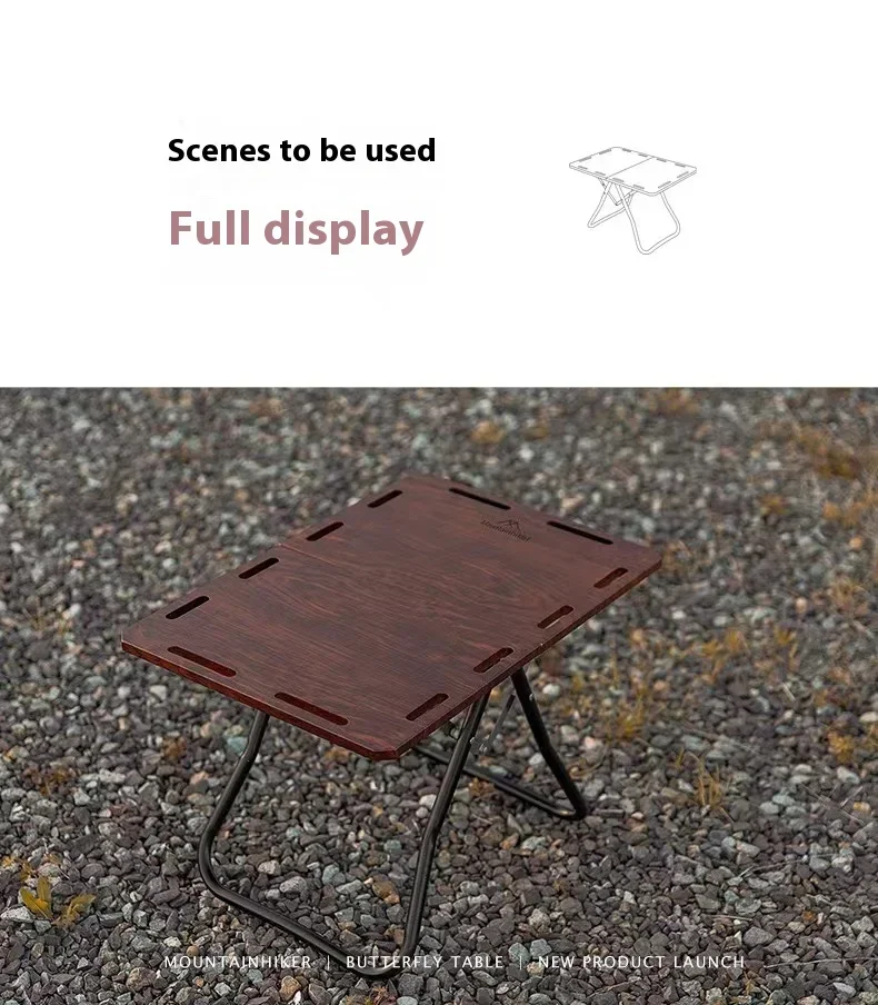 MOUNTAINHIKER Teetisch aus Aluminiumlegierung, für den Außenbereich, Camping, Butterfly, tragbarer Tisch, Stuhl, Klapptisch, hochwertige Möbel – Detail 10