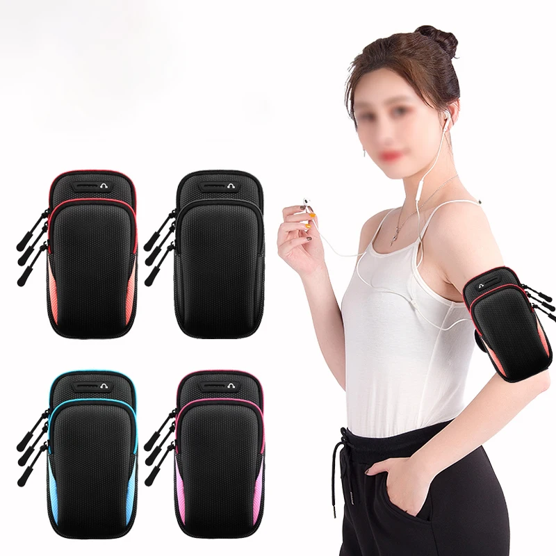 Universal 6.7'' Phone Armband Outdoor Waterproof Fitness Running Sport Arm Cellphone Holder With Headphone Jack Mobile Phone Bag