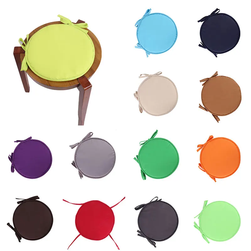 Round Sponge Chair Cushion Pad Seat Cushions With Drawstring Circular Chair Cushion Seat Pads Tie-on Seat Cushion 30cm 38cm