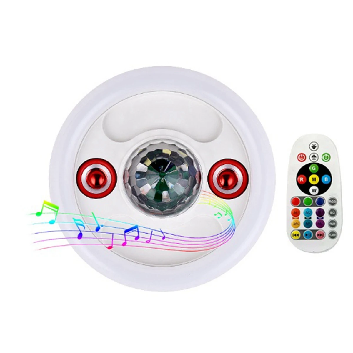 B50C E27 Screw LED Colorful Audio Bulb RGB Intelligent Remote Control Music Colorful Light