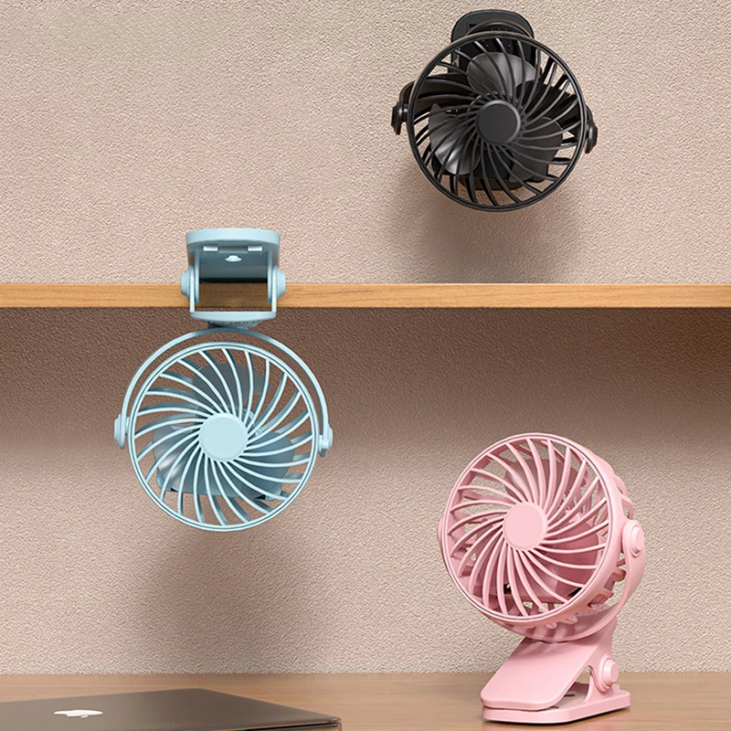 Desktop Mini Splint Fan USB Charging Car Electric Fan [360-degree Rotatable Three-speed Governor Table Clamp Dual-use]