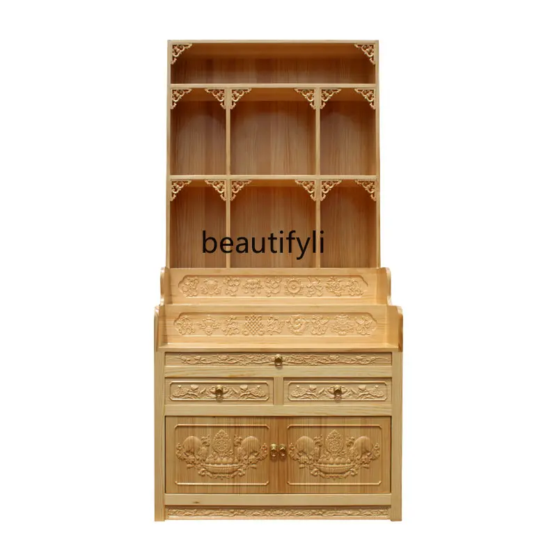 

Solid Wood Clothes Closet Altar Altar Buddha Shrine Household Altar Altar Economical Buddha Cabinet Buddha Table Tibetan Style