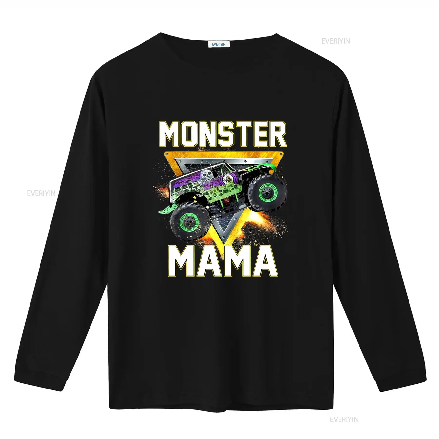 Monster Truck Mama T Shirt Design Perfect for Lovers Stylish and Comfortable vintage Washed graphic Casual homme Versatile view 2