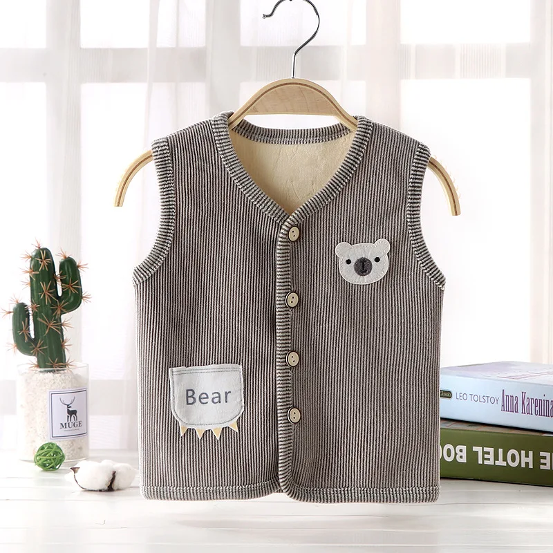 Autumn Winter Kids Clothes Waistcoat Children Vest Boy Girl Thicken Lining Keep Warm Jackets Children\'s Clothing Comfortable