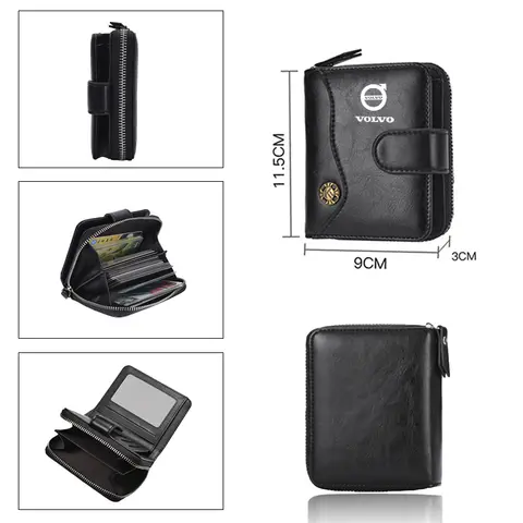 빈티지 타워 버클 지갑, 은행 카드 동전 지갑, 볼보 XC90 S60 V40 XC60 S80 S40 V70 V50 S90 T6 V60 V90 XC40 XC70 C30
