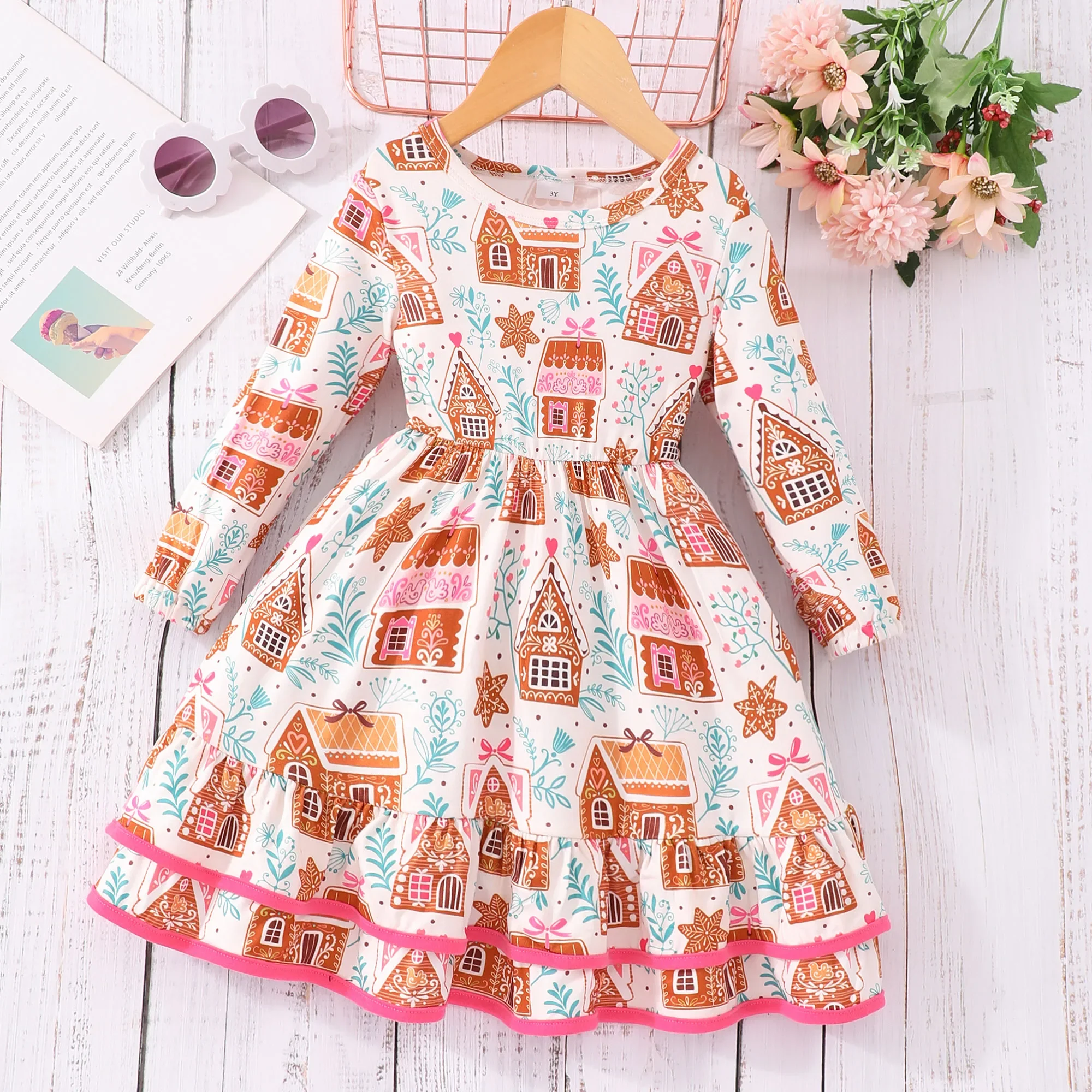 2024 Dress for Kids Girl Clothes 2 3 4 5 6 7 8 Years Old Summer Autumn Long Sleeve Birthday Dress Baby Girls Princess Dresses