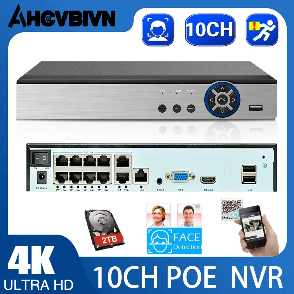 Poe 4K 8MP Nvr 8CH …