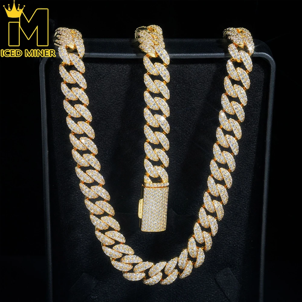 

12mm Zircon Cuban Chain Bracelet Necklace Iced Out For Men And Women Fashion Hip Hop Jewelry Free Shipping