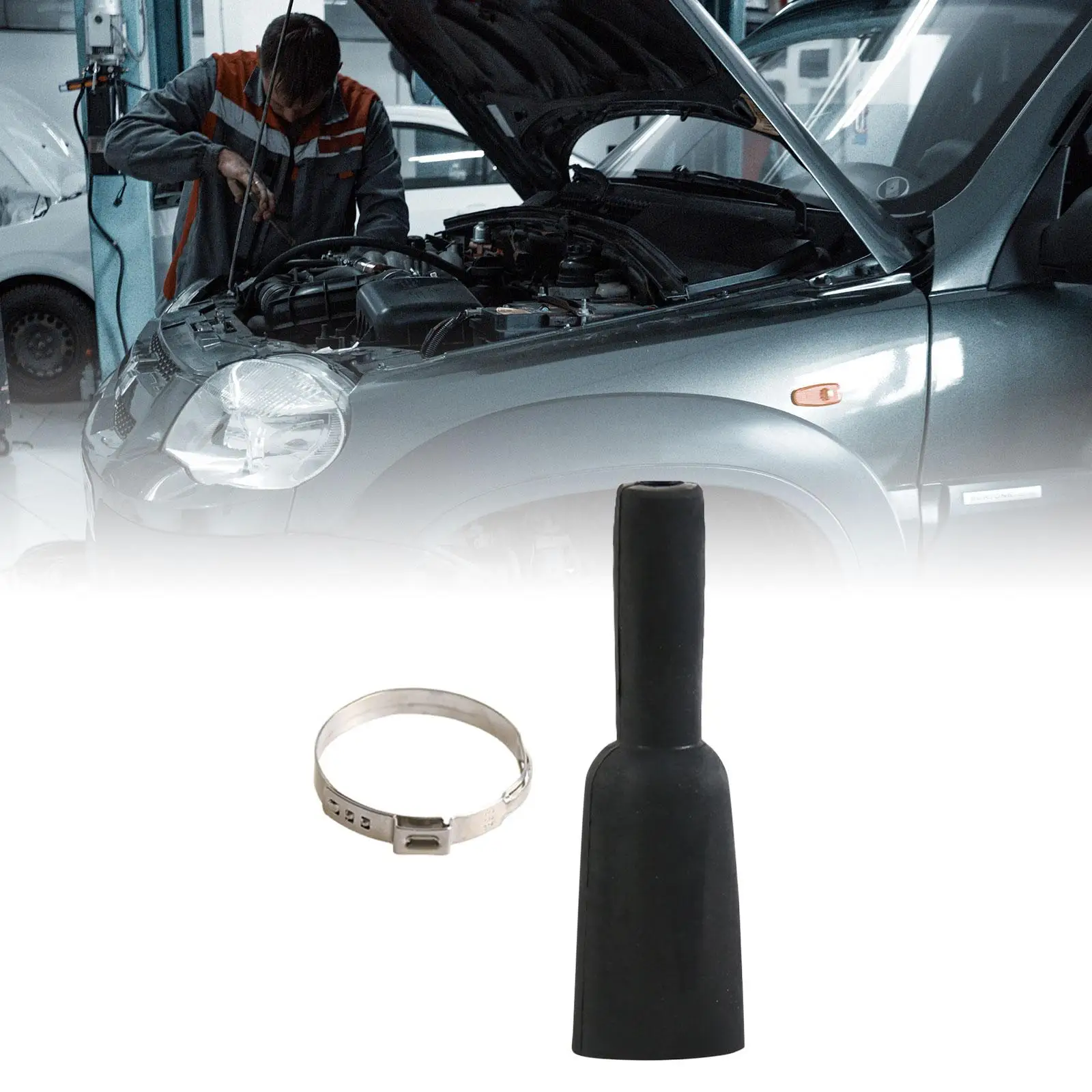 Automotive Smoke Leak Tester Rubber Airbag Leather Case Long Head Ball Skin Practical Intake Adapter for Vehicle Leak Check