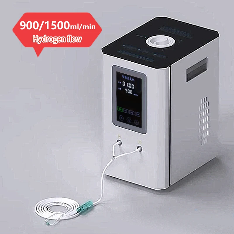 99.99% Pure Hydrogen Inhalation Machine SPE PEM 900ml 1500ml Molecular Hydrogen Gas Inhaler Water Maker Hydrogen Generator