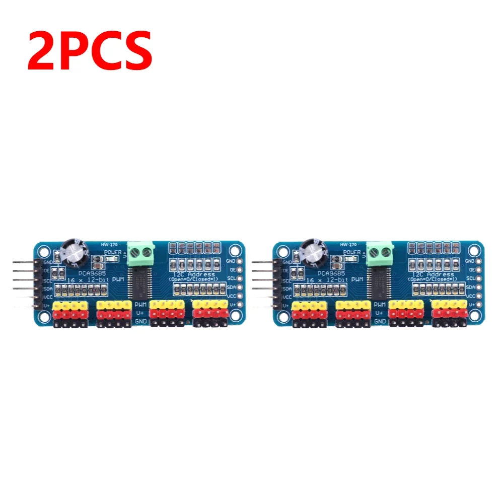 PCA9685 PWM Servomotor Driver IIC Interface 16 Kanaals 12-Bit PWM Servomotor Driver Board voor Arduino Robot / Raspberry Pi