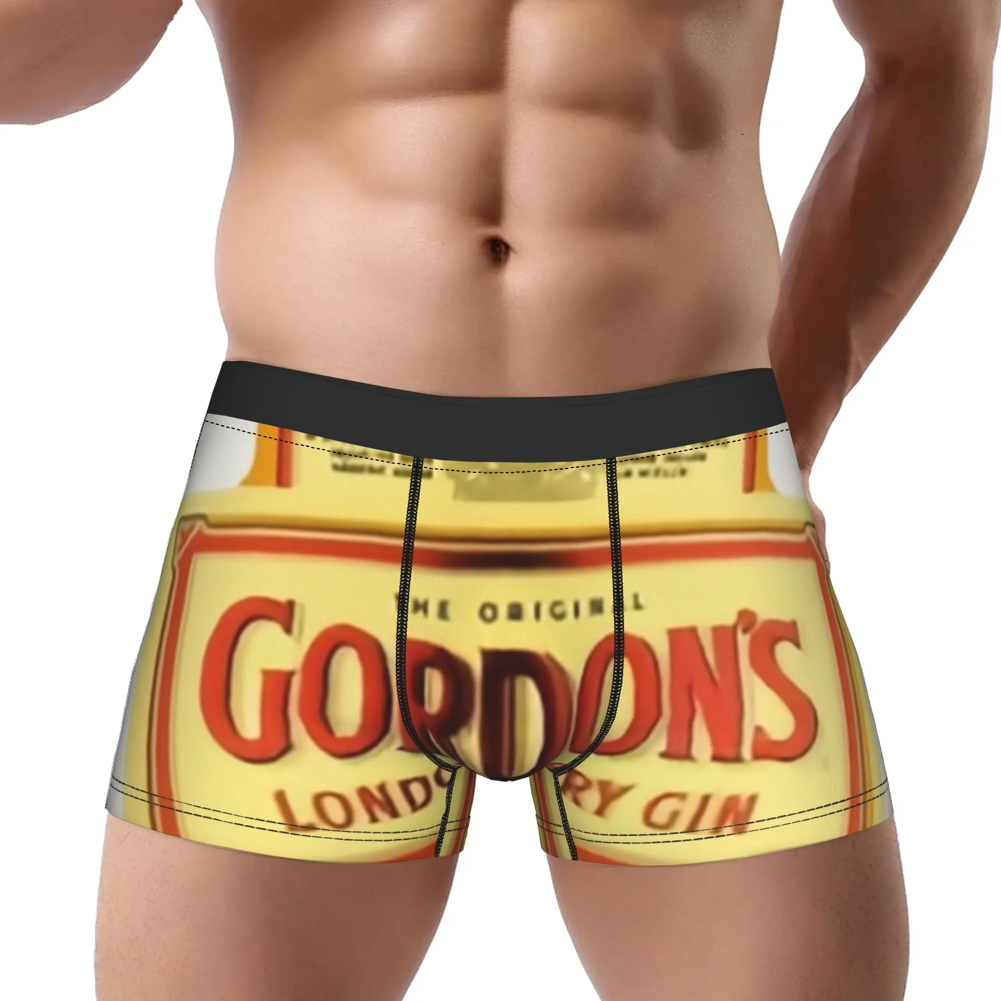 Mini botella de gGordon's London Dry Gin, calzoncillos gGordon Underpants Homme, ropa interior masculina, pantalones cortos estampados, calzoncillos tipo bóxer