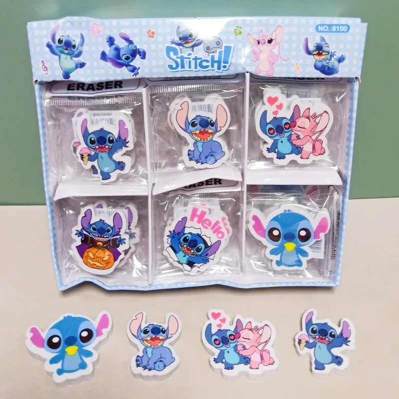 1set Disney Lilo & Stitch gomma materiale scolastico cancelleria Cartoon Stitch studente matita gomma per bambini regali premio pupilla