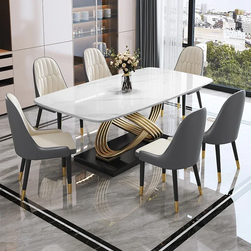 Luxury Slate Dining Tables Design Coffee Living Room Modern Dining Tables Kitchen Nordic Tavolo Pranzo Home Furnitureon sale