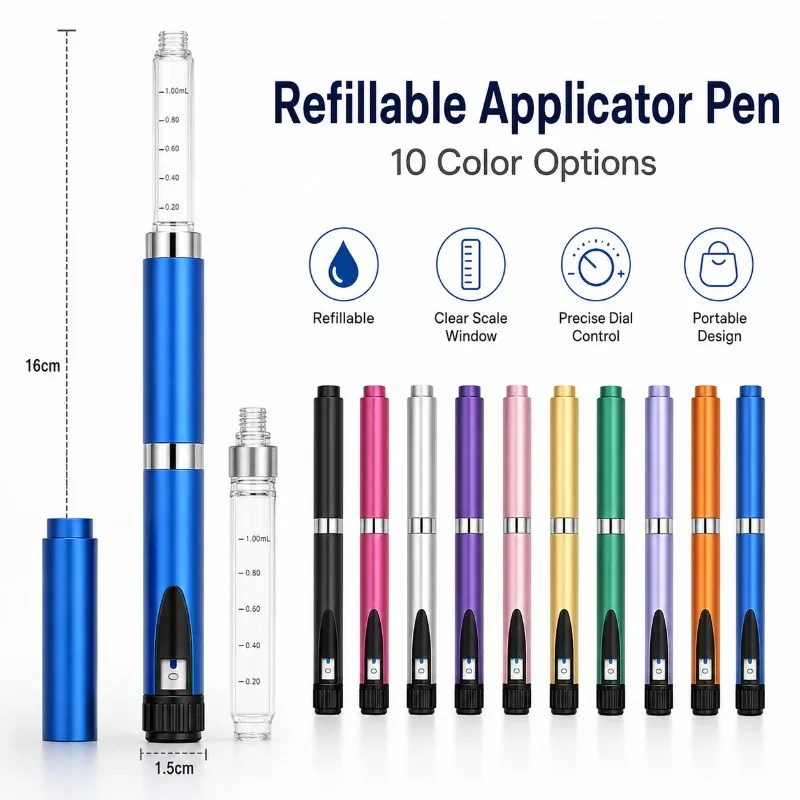 Reusable Magic Pen Peptide V2 Injector Multicolor Beauty Dosing Pen Professional Wrinkle Removal Beauty Injection Tool