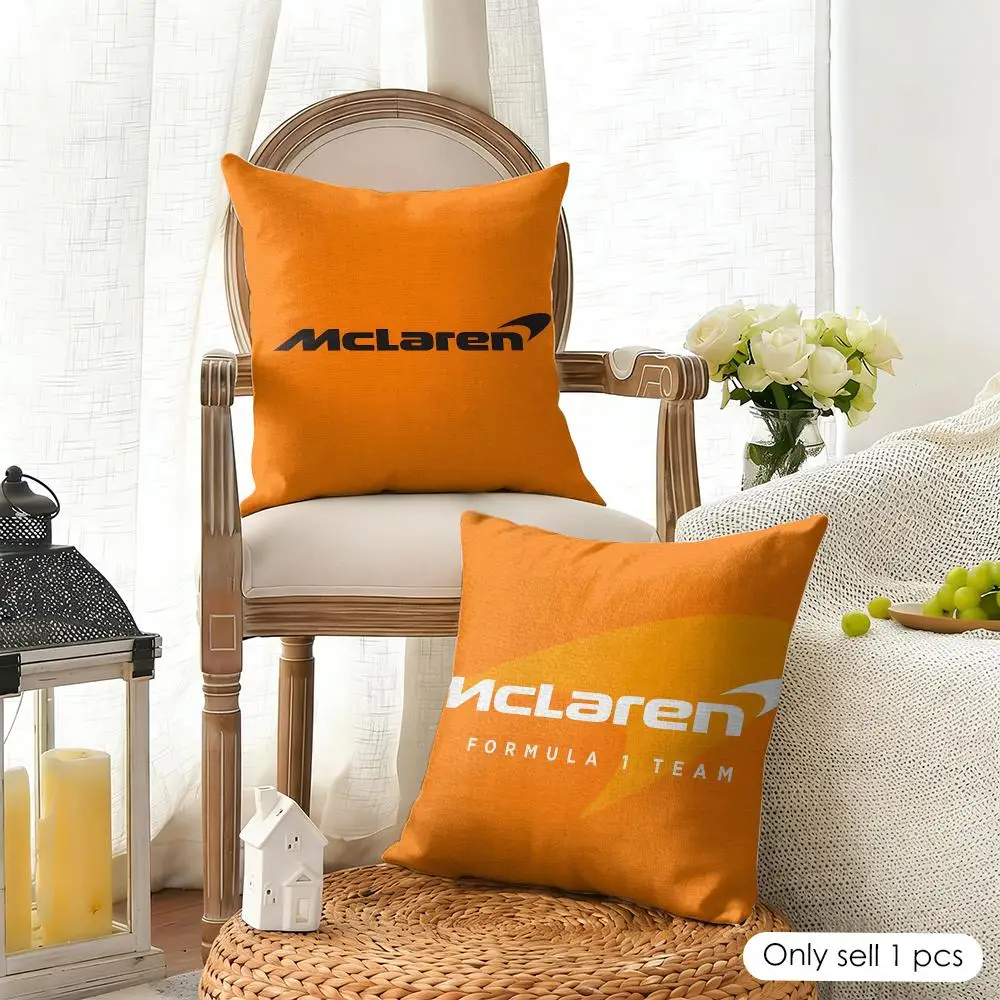 Classic Car Brand M-McLarens Cushion Cover Linen Square Pillow Case Naturally Durable Hypoallergenic Gentle On Sensitive Skin