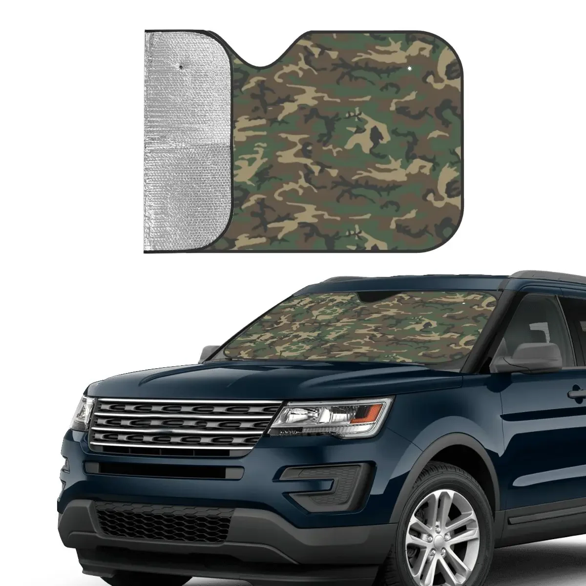 Army Camouflage Sunshade Windscreen Jungle Military Camo Cover Front Block Window Car Window Windscreen Cover Solar Protect