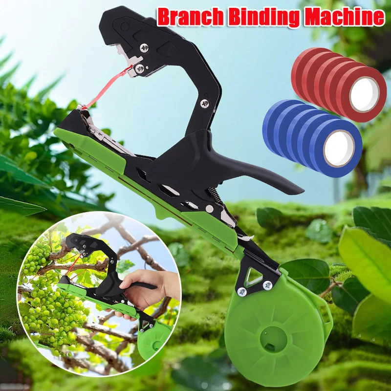 Branch Binding Machine Light Branch Binding Device Automatic Tying Machine Gardening Tool 10PCS Tape for Grape Tomato Fruit Tree