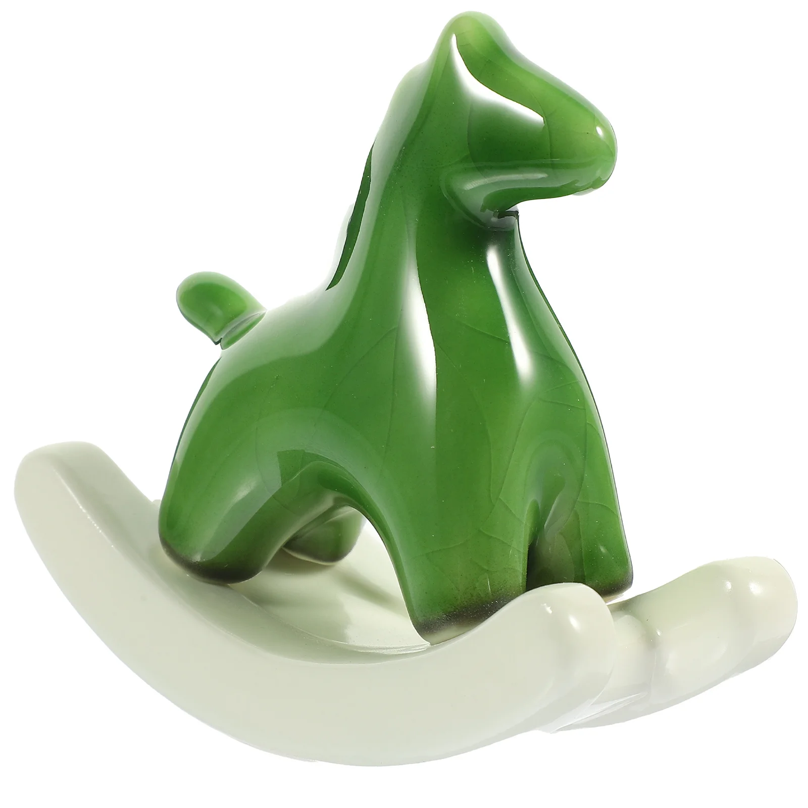 

Small Colorful Ceramic Rocking Horse Desktop Animal Ornament Creative Ceramic Craft Home Office Tea Table Decoration Gift