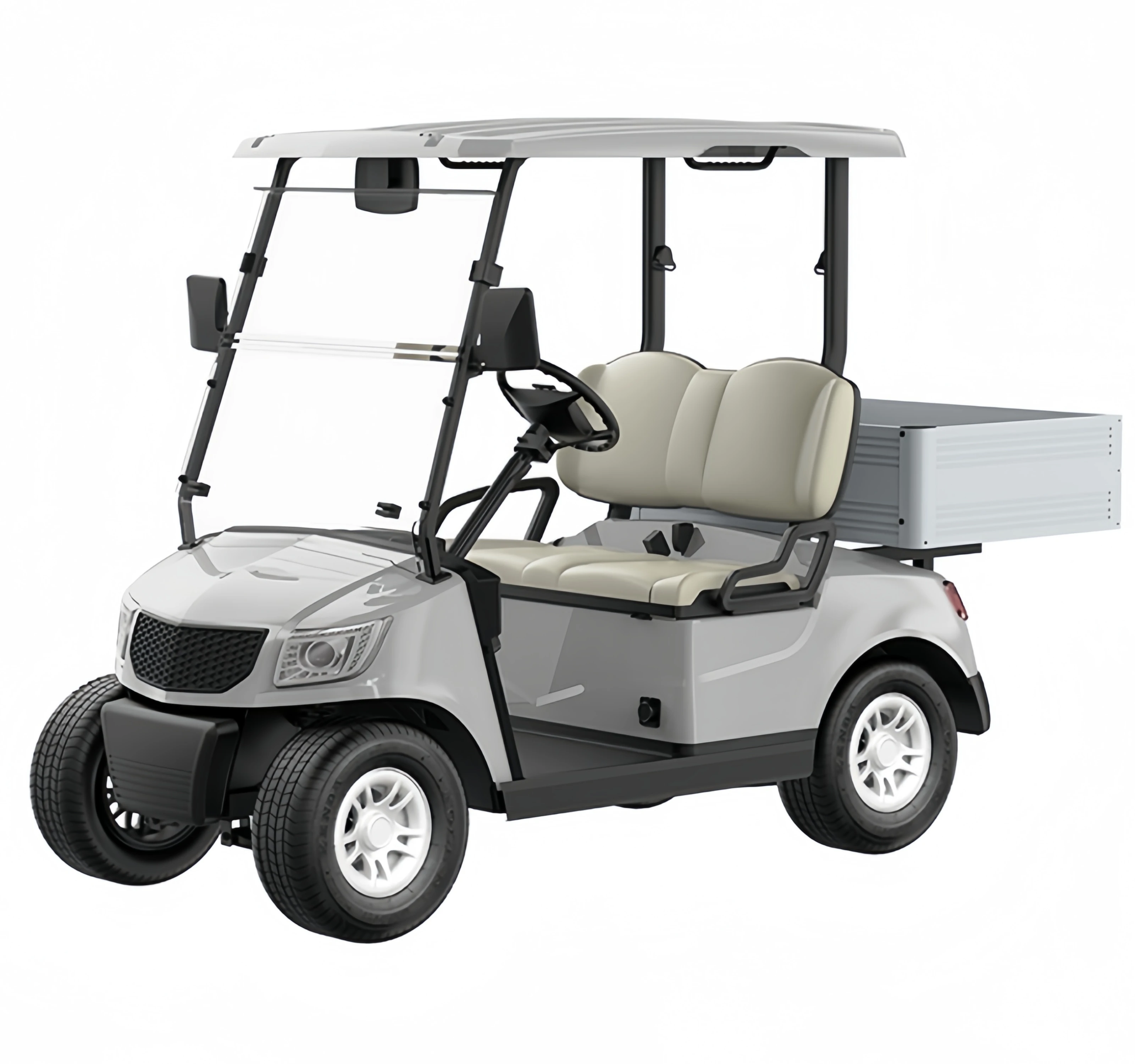 New Golf Cart 4 Seater 72V Lithium Battery Electric Golf Cart Scenic Tour White