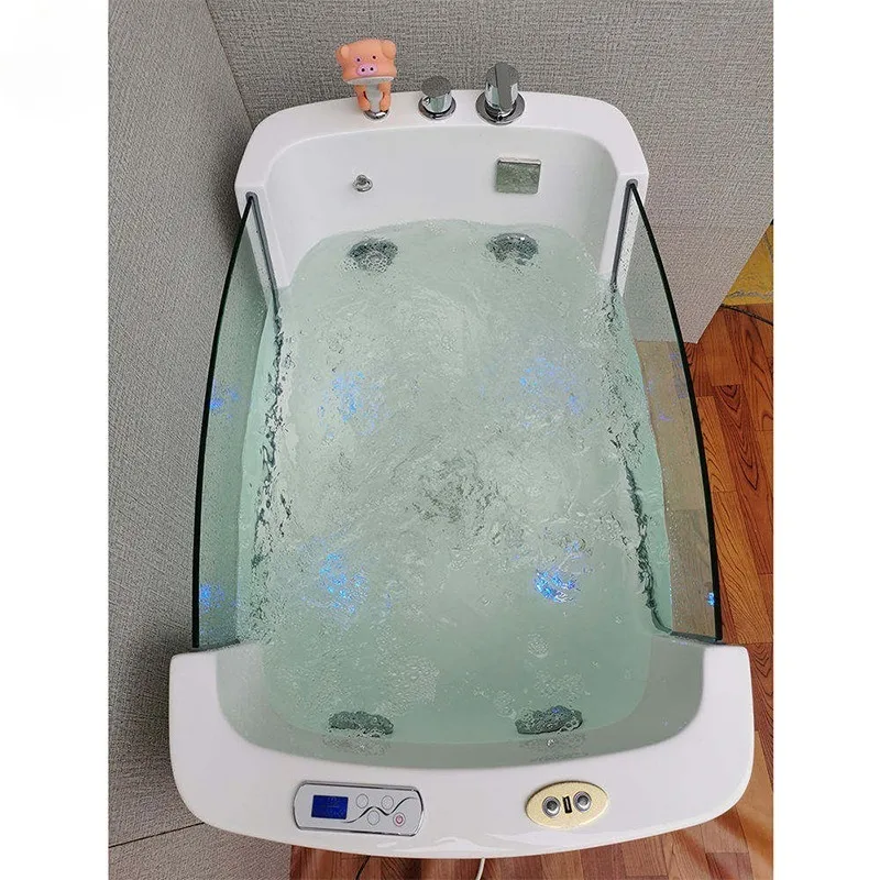 Pet Spa Bathtub with Ozone Spa Dog Bathtub Massage Machine Air Bubble Feature for Pet Cleaning Bathing
