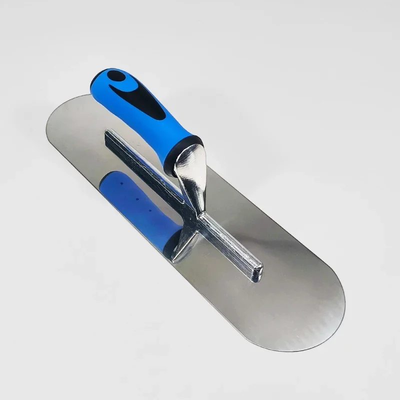 Steel Curved Pool Trowel with Comfort Grip DIY Grade Stainless Steel Blade for Masonry & Concrete Work
