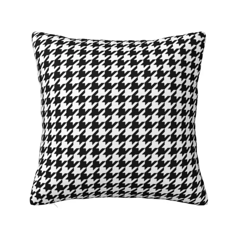 Pillow cover 40x40 Pillow cases decorative Custom Houndstooth Black And White Checkered Pillow Covers for Sofa Dogstooth