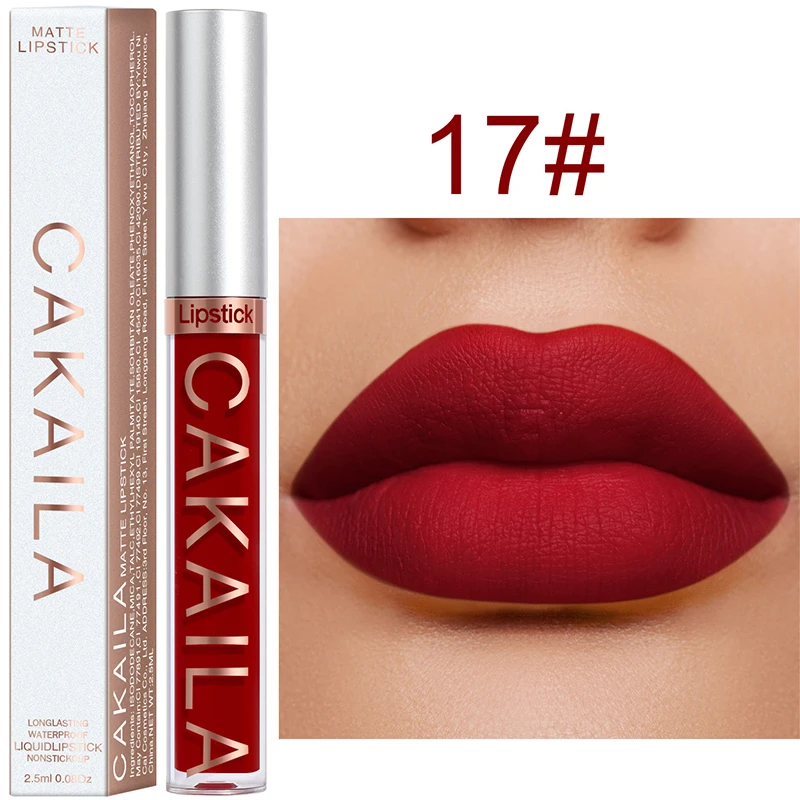 HEIßER 2,5 ml Flüssigen Lippenstift Mehrfarben Lippenstift Für Lippen Beständig Langlebig Matte Lippenstift Sexy Lip Gloss Kosmetik Für Frauen