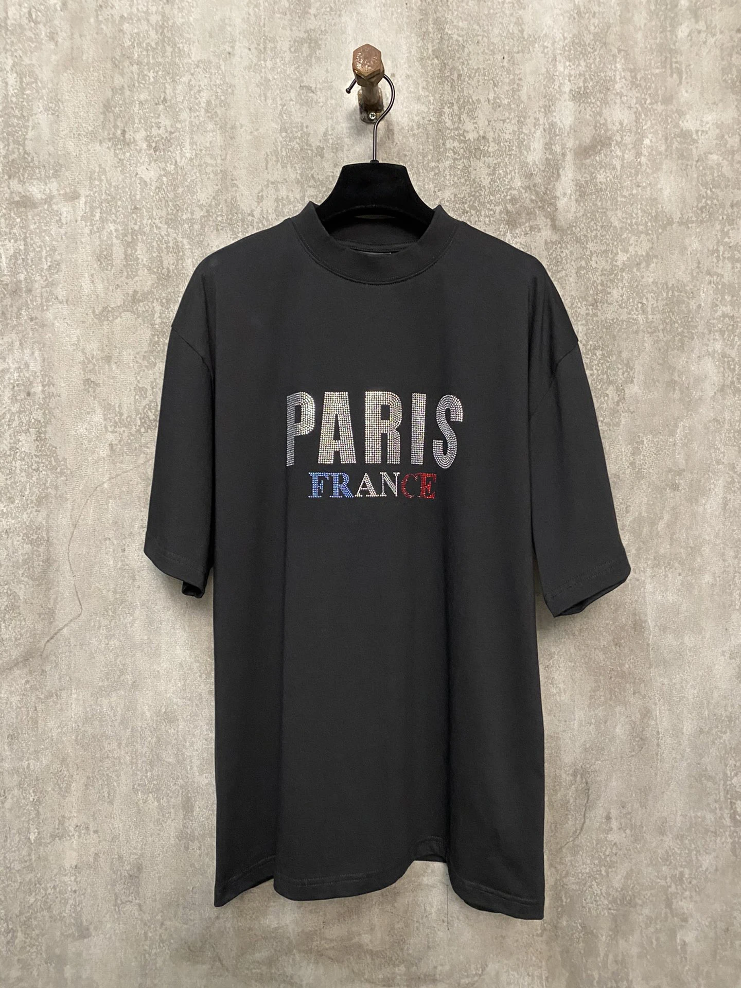 

24SS 1:1 Best Version Paris France Diamonds T shirt Men Women Oversized Men Casual Cotton T-Shirt