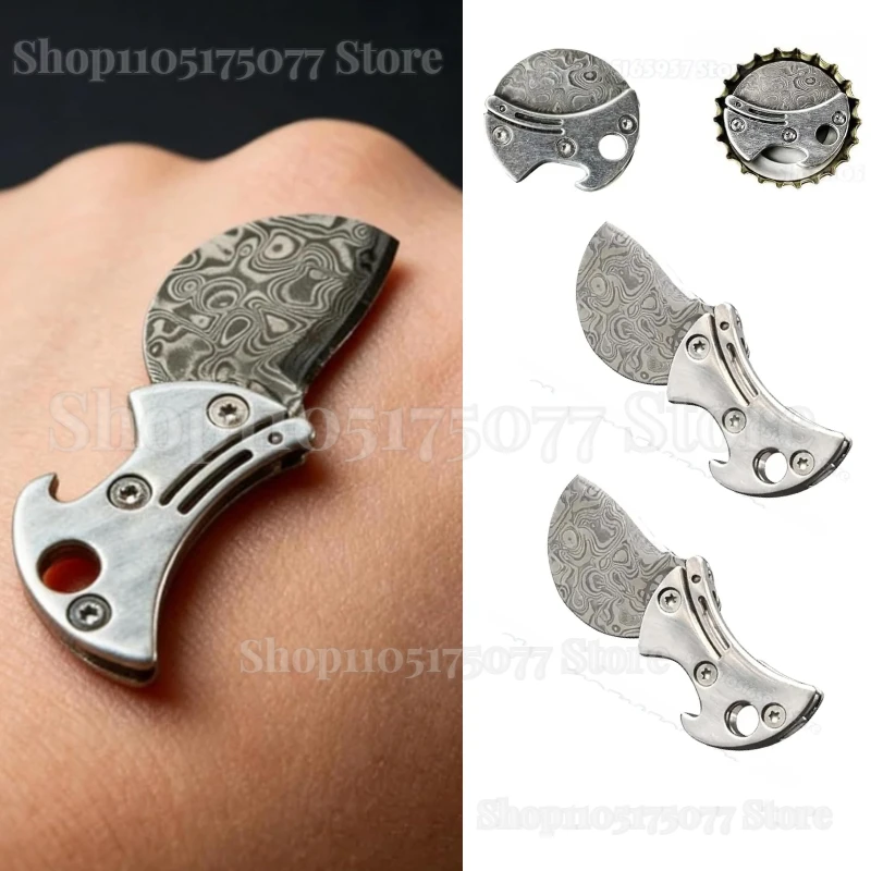 

2026 New Portable Multifunctional EDC Keychain Tool Mini Titanium Bottle Opener Cutter for Outdoor Camping Hiking Travel