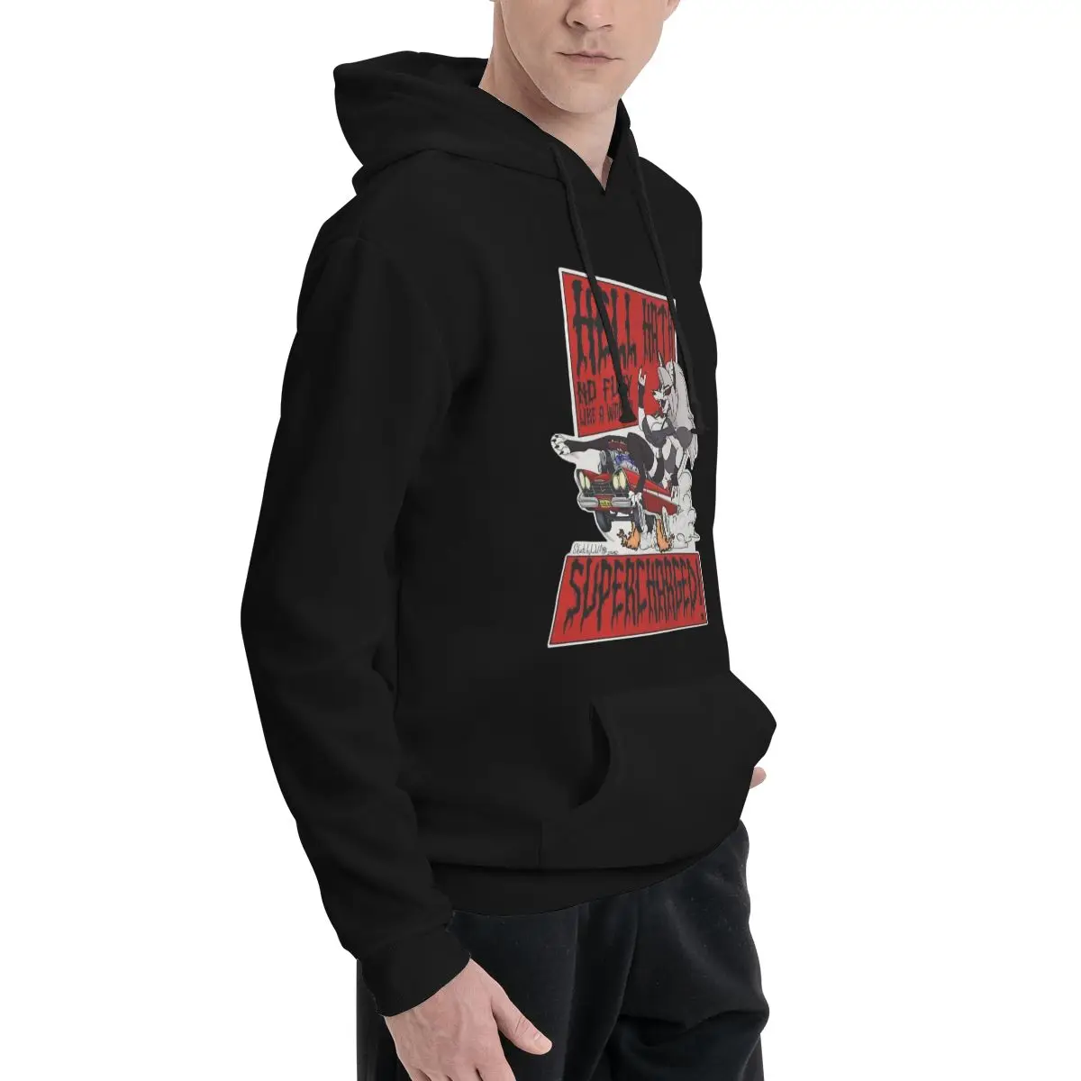 Loona_Fink Men's Polyester Fleece Hoodie - Cozy and Versatile, Great for Layering in Cold Weather and Casual Use