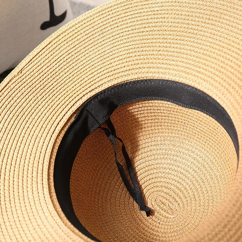 Women Summer Fashion Seaside Big Brim Straw Hat Female Beach Hat Small Fresh Folding Sun Hat Summer Hats Accessories Women Caps