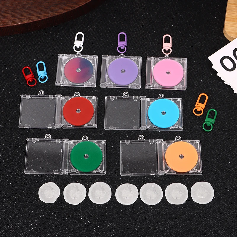 NFC Blank Album CD Case Keychain With NFC Sticker CD Player Keyring Peripheral Commemorative Album Key Holder DIY Bag Pendant