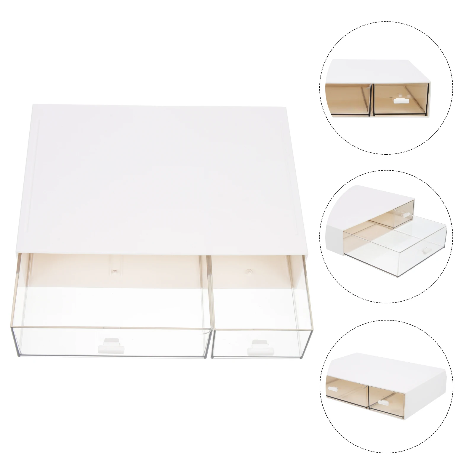 

Practical Desktop Office Favor Boxes Drawer Storage Tabletop ganizer Multi layer Case Abs Plastic Desk Container