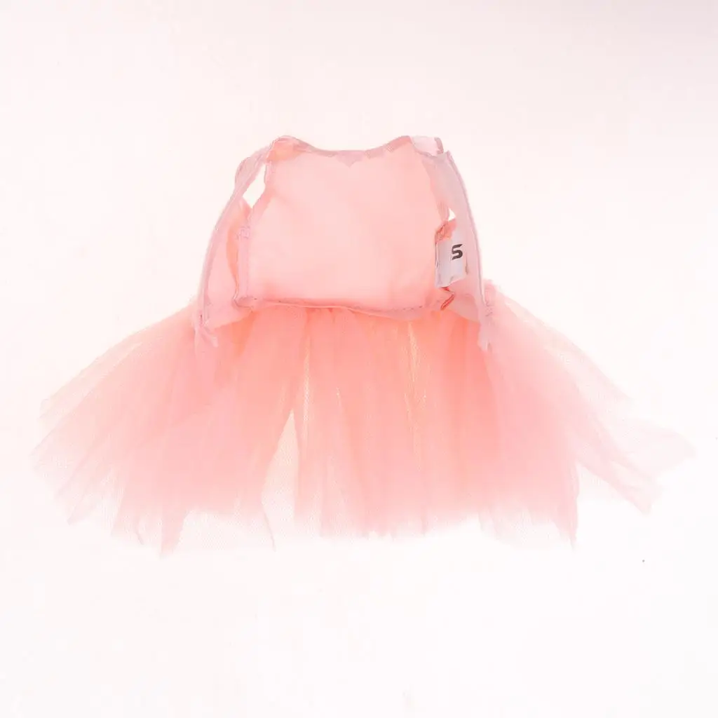 Doll Gouzy Dress 4-layer Pink Dance Skirt Outfit Fashion Doll Clothes Accessories for Blythe Doll 1/6 BJD