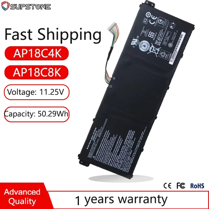 Nueva batería de ordenador portátil AP18C4K AP18C8K para Acer Aspire 5 A514-52G,A514-54,A515-44,A515-56,SPIN 3 SP314-54N,SWIFT SF314-57G,P2 TMP215