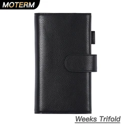 Moterm New Arrival Trifold Cover bez tylnej kieszeni dla Hobonichi Weeks Notebook Pebbled Grain Leather Planner Organizer Agenda