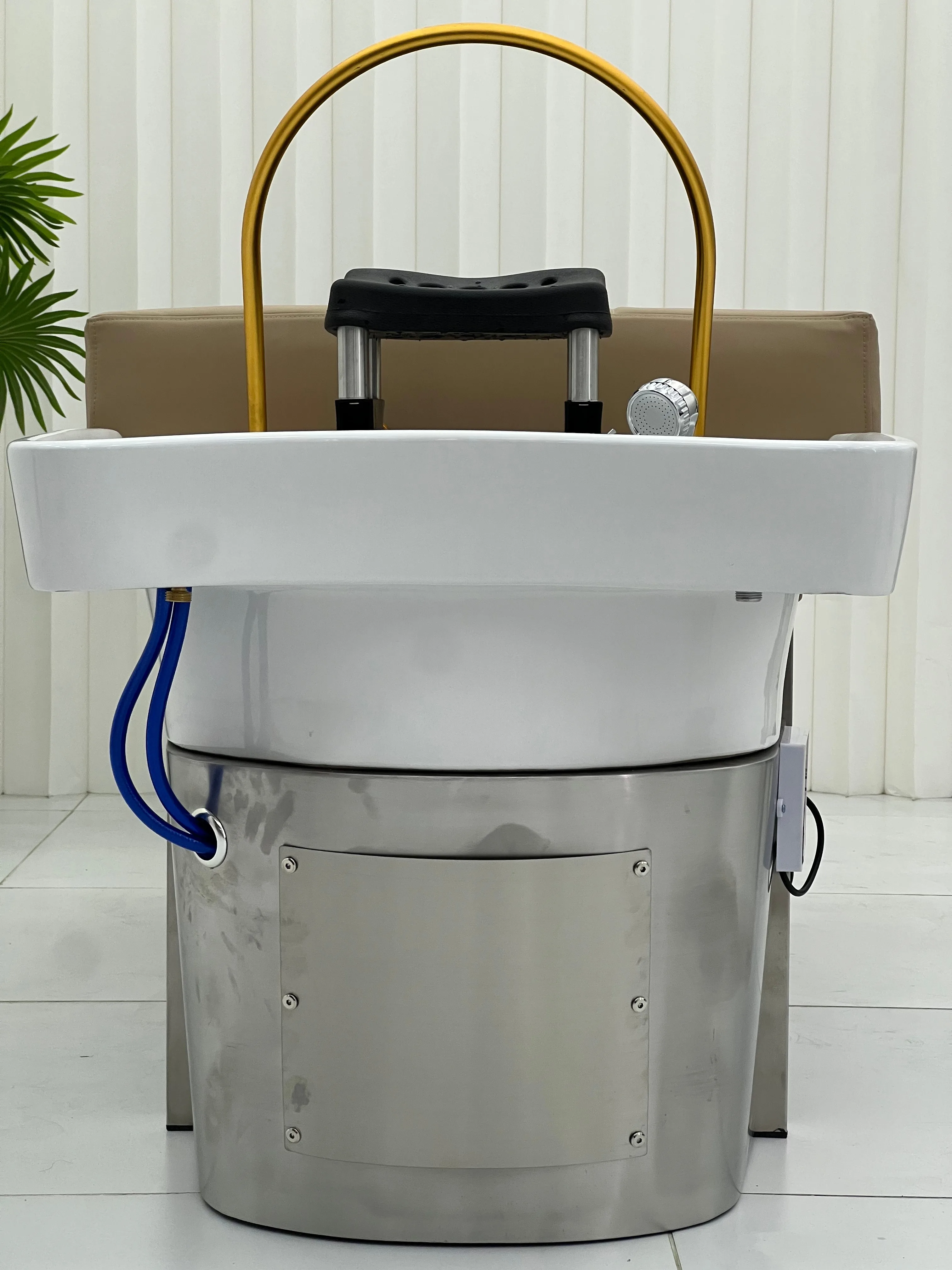 Shampoo Chair for Salon Sink Shampoo Bed Hair Washing Chair Head Spa Portable Shampoo Bowl and Chair Hair Wash Basin Station