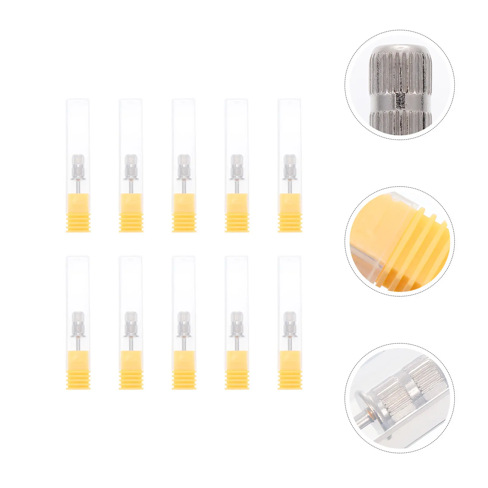 10Pcs Nail Drill Bits Sturdy Tungsten Steel Manicure Pedicure File Bit Nail Drill Accessories for Electric Sander
