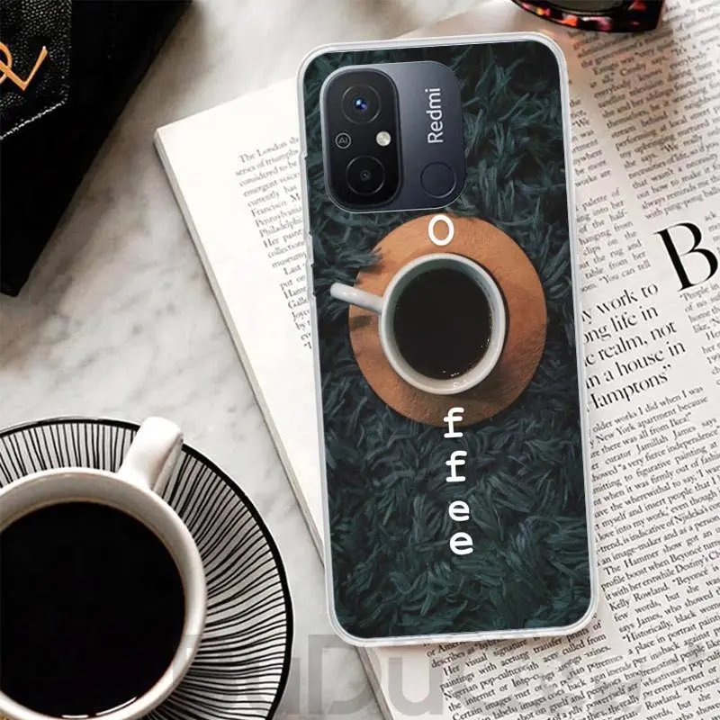 Coffee Wine Cup Cover For Xiaomi Redmi 12 12C 10 10C 9 9C 9T 9A Phone Case 10A 8A 8 7A 7 6A 6 Pro K60 K20 K40 S2 Print Coque