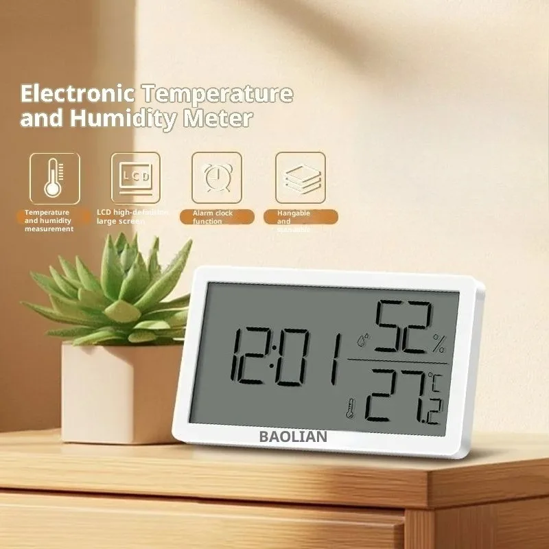 BAOLIAN Smart Digital Hygrometer Thermometer High Precision Large Screen Indoor Temperature Humidity Meter for Home Greenhouse