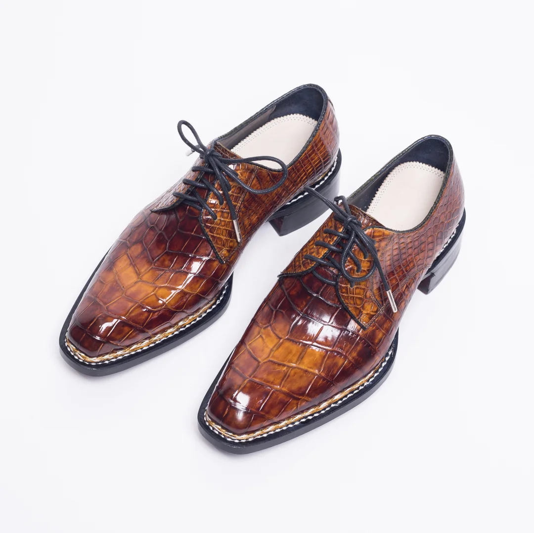 sanyeshechiping men fromal shoes male crocodile shoes men dress shoes